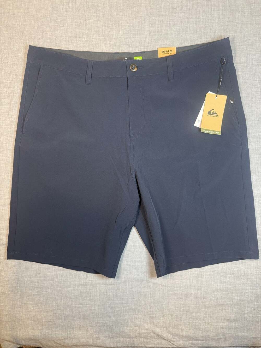 Quiksilver Amphibian Hybrid Shorts Mens 38 Navy Blue 20" Stretch NWT